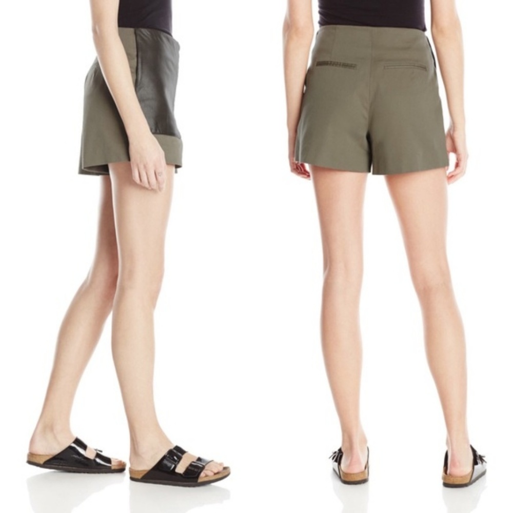 Garmentory Vincetta Leather Pocket Shorts Perforated - Picture 3 of 8
